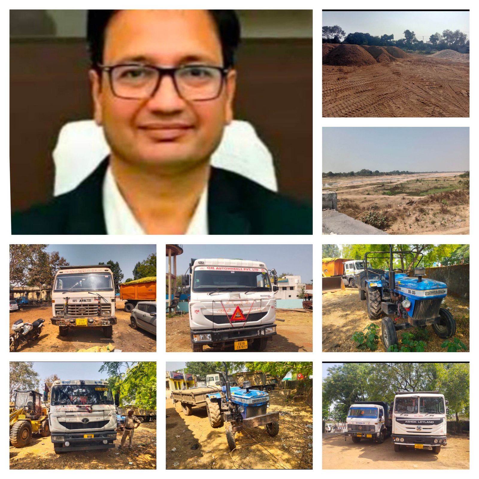 बिलासपुर में खनिज चोरों पर बड़ी कार्रवाई: 6 वाहन जब्त, कोयला-रेत का अवैध परिवहन पकड़ा गया