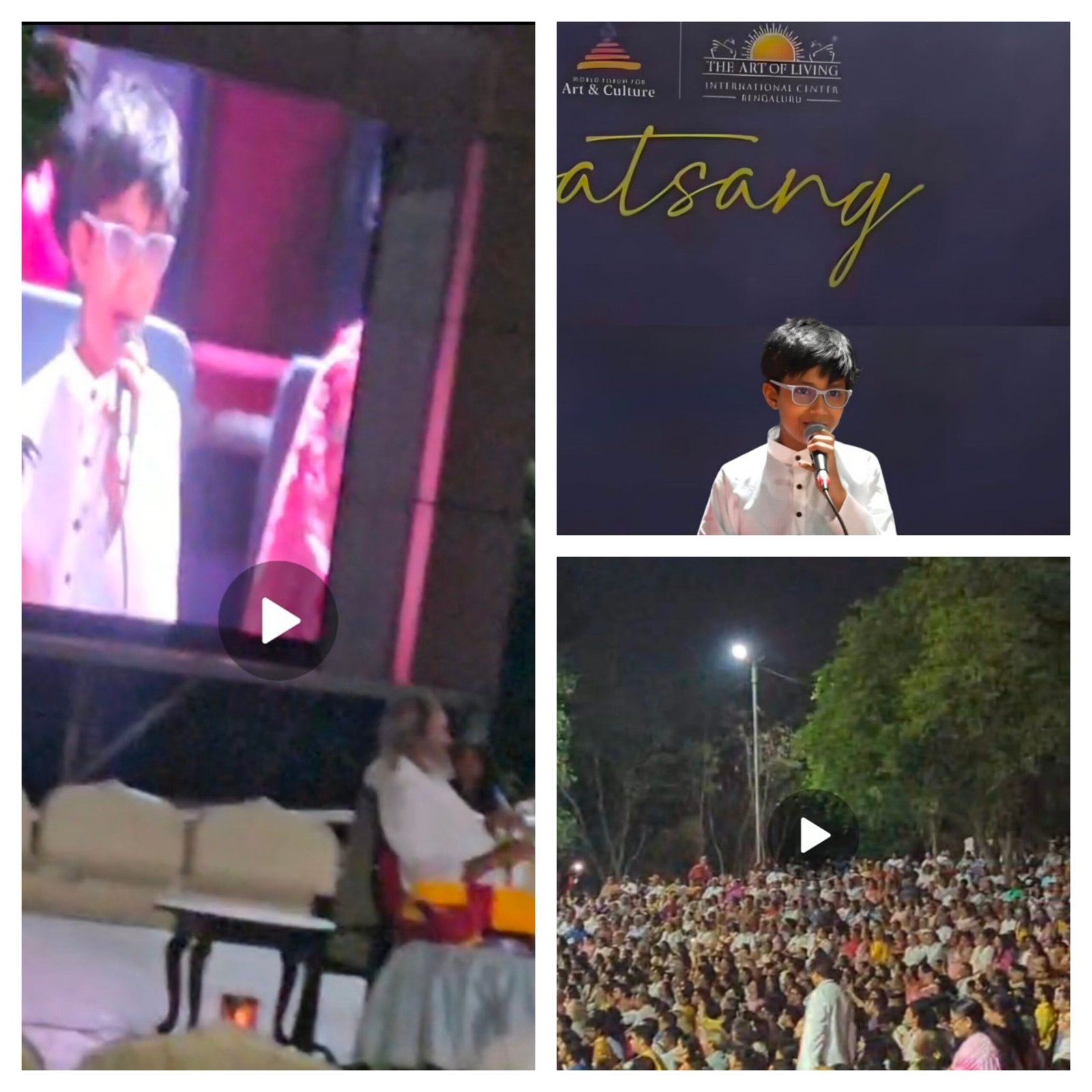 श्री श्री रविशंकर के सान्निध्य में गूंजा छत्तीसगढ़ का सुर, बाल कलाकार तनिष्क वर्मा ने बिखेरा जादू