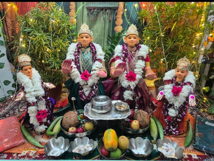 गौरी के शुभ कदमों से सजे मराठी परिवारों के आंगन, महालक्ष्मी के आगमन से गूंजा बिलासपुर